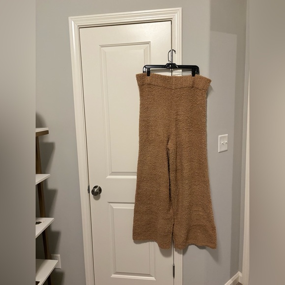 SKIMS Cozy Knit Wide Leg Pants camel NWT - Picture 6 of 8